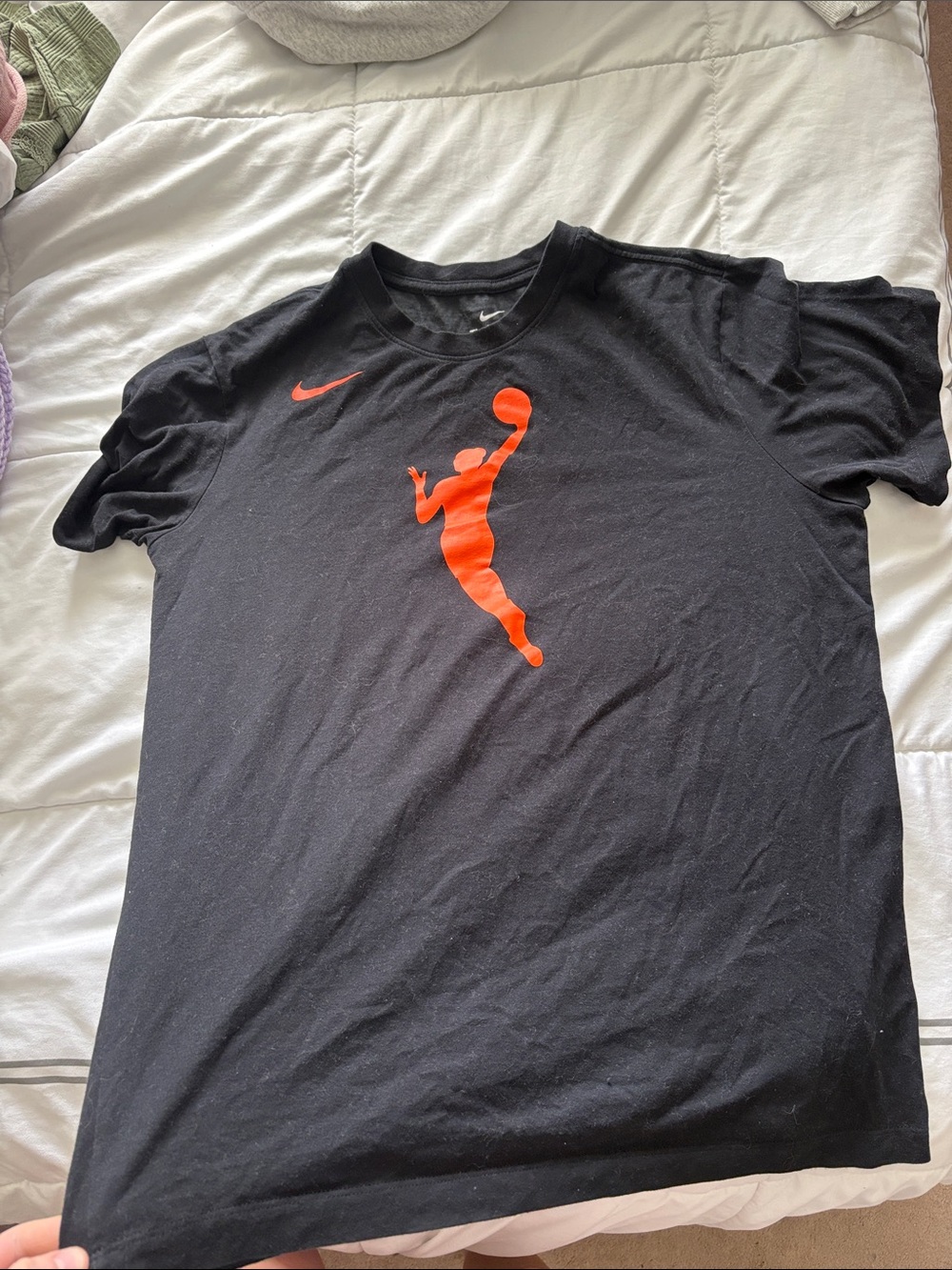 Nike WNBA Black T-Shirt with Orange Graphic